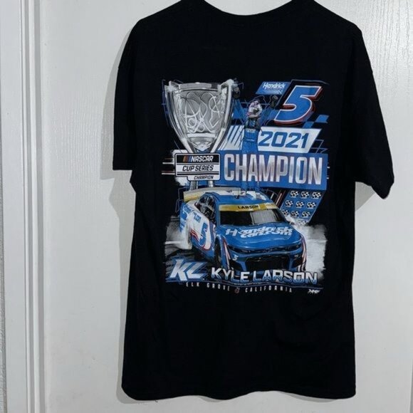 Kyle Larson 2021 NASCAR Cup Series Champion T-Shirt XL - Picture 3 of 5